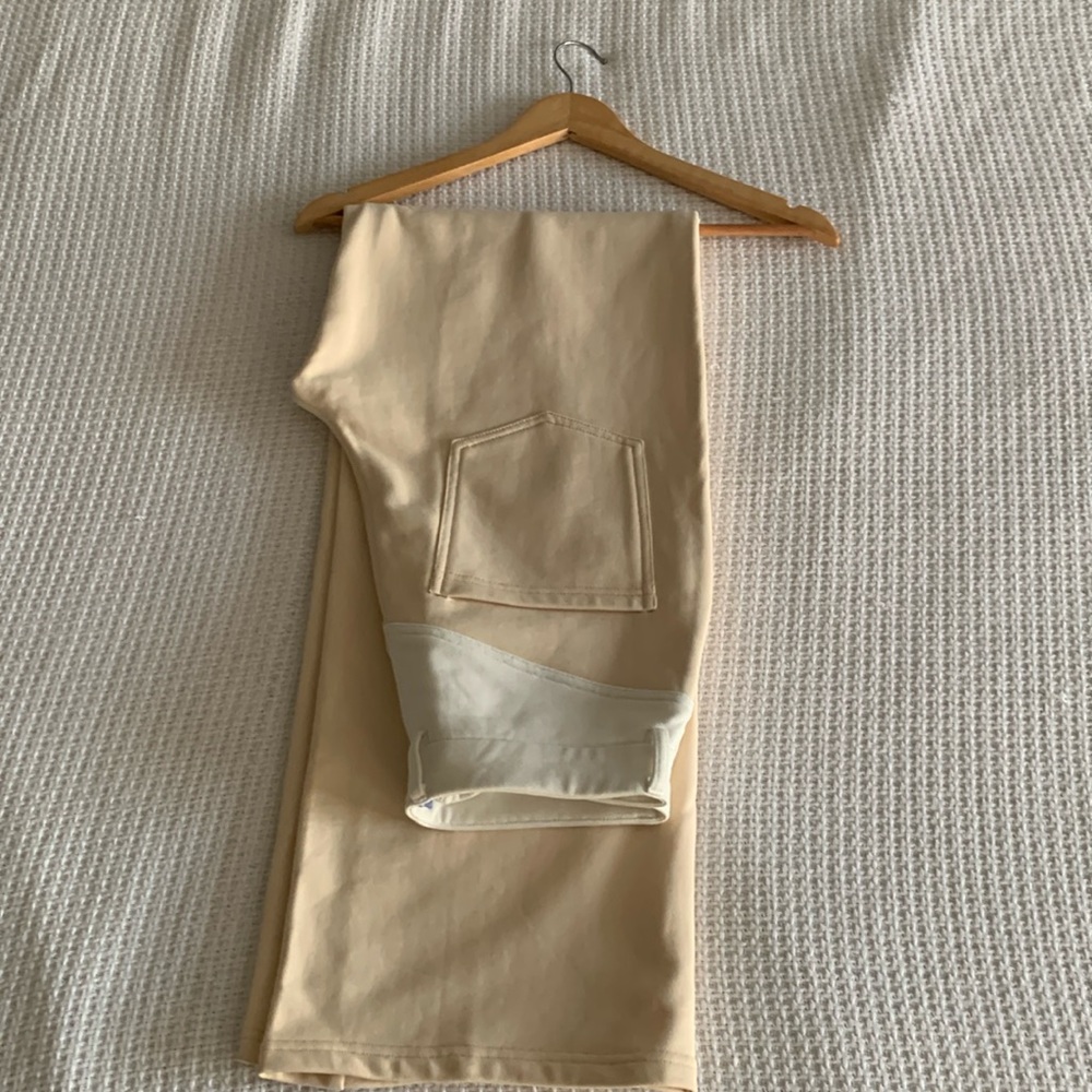 Hanifa Averi Pants in Cream M 100% Cotton Comfort Collection 2023 Wide Leg Flare